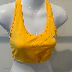 Adidas Women's Tech Fit Vibrant Yellow Sports Bra
